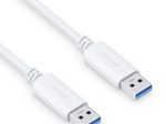 PureLink USB-A auf USB-A Kabel - 3.1 Gen 1, 3A/5V/15W, 5G - iSerie - weiß - 2,00m
