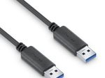 PureLink USB-A auf USB-A Kabel - 3.1 Gen 1, 3A/5V/15W, 5G - iSerie - schwarz - 2,00m