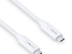 PureLink USB-C auf USB-C Kabel - 3.1 Gen 1, 3A/5V/60W, 5G, DP Alt Mode - iSerie - weiß - 1,00m