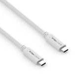 PureLink USB-C auf USB-C Kabel - USB4 Gen 2x2, 5A, EPR 240W, 20G, DP Alt Mode - iSerie - weiß - 1,50m