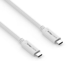 PureLink USB-C auf USB-C Kabel - USB4 Gen 2x2, 5A, EPR 240W, 20G, DP Alt Mode - iSerie - weiß - 1,50m