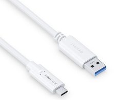 PureLink USB-C auf USB-A Kabel - 3.1 Gen 1, 3A/5V/15W, 5G - iSerie - weiß - 0,50m