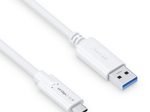 PureLink USB-C auf USB-A Kabel - 3.1 Gen 2, 3A/5V/15W, 10G - iSerie - weiß - 1,00m