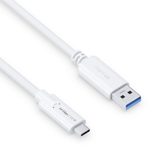 PureLink USB-C auf USB-A Kabel - 3.1 Gen 2, 3A/5V/15W, 10G - iSerie - weiß - 1,00m