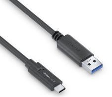 PureLink USB-C auf USB-A Kabel - 3.1 Gen 2, 3A/5V/15W, 10G - iSerie - schwarz - 1,00m
