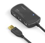 PureLink USB 2.0 Aktiv Verlängerung mit Hub - schwarz - 6,00m