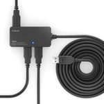 PureLink USB 3.1 Gen.1 Aktiv Verlängerung mit Hub - schwarz - 10,0m