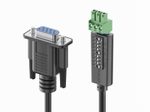 PureTools - RS232 Kabel - 9 pin D-Typ/3 pin Phoenix mit DIP Switch pin Einstellung, 1,5m