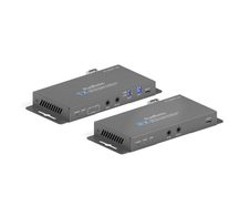 PureTools - HDMI 2.0 Fiber Extender Set - HDMI Fiber Extender 4K (60Hz 4:4:4) mit Audio Insertion und Extraktion