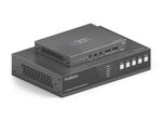 PureTools - 18Gbps USB-C KVM-Switcher mit Dante und Multiview, 4K (60Hz 4:4:4) über USBC / HDMI+USB, inkl. Multiview und Dante