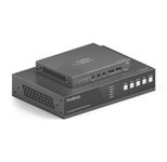 PureTools - 18Gbps USB-C KVM-Switcher mit Dante und Multiview, 4K (60Hz 4:4:4) über USBC / HDMI+USB, inkl. Multiview und Dante