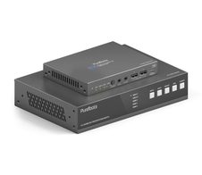 PureTools - 18Gbps USB-C KVM-Switcher mit Dante und Multiview, 4K (60Hz 4:4:4) über USBC / HDMI+USB, inkl. Multiview und Dante