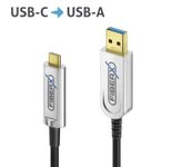 FiberX Serie - USB 3.1 Glasfaser Kabel - USB-A auf USB-C - 30m