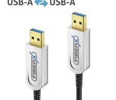 FiberX Serie - USB 3.1 Glasfaser Kabel - USB-A auf USB-A - 50m
