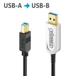 FiberX Serie - USB 3.1 Glasfaser Kabel - USB-A auf USB-B - 30m