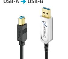 FiberX Serie - USB 3.1 Glasfaser Kabel - USB-A auf USB-B - 30m