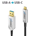 FiberX Serie - USB 3.1 Glasfaser Kabel - USB-A  USB-C - 35m