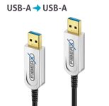 FiberX Serie - USB 3.1 Glasfaser Kabel - USB-A  USB-A - 50m