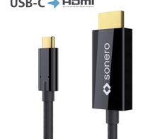 Sonero USB-C auf HDMI Kabel - 2,00m - schwarz