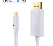 Sonero USB-C auf DP Kabel - 1,00m - weiß