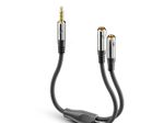 Sonero 3,5mm (4pin) auf 2x 3,5mm Kopfhörer Adapter Kabel 0,25m