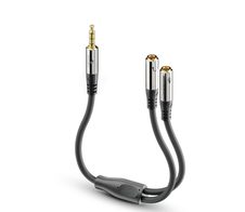 Sonero 3,5mm (4pin) auf 2x 3,5mm Kopfhörer Adapter Kabel 0,25m