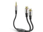 Sonero 3,5mm auf 2x Cinch Audio Adapter Kabel 0,25m