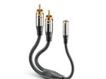 Sonero 2x Cinch auf 3,5mm Audio Adapter Kabel 0,25m