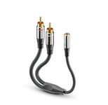 Sonero 2x Cinch auf 3,5mm Audio Adapter Kabel 0,25m