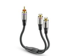 Sonero Cinch auf 2x Cinch Subwoofer Adapter Kabel 0,25m
