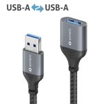Sonero USB 3.0 Kabel - A/A Verlängerung - Aluminium - space grey/schwarz - 1,00m