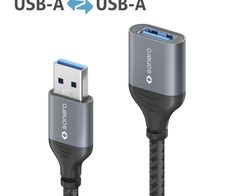 Sonero USB 3.0 Kabel - A/A Verlängerung - Aluminium - space grey/schwarz - 2,00m