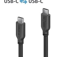 Sonero USB-C auf USB-C Ladekabel - USB 2.0, 100W PD - schwarz - 0,50m