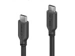 Sonero USB-C auf USB-C Ladekabel - USB 2.0, 100W PD - schwarz - 3,00m
