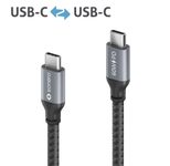 Sonero USB-C auf USB-C Ladekabel - USB 2.0, 60W PD - grau/schwarz - 1,50m