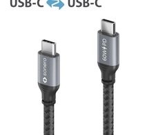 Sonero USB-C auf USB-C Ladekabel - USB 2.0, 60W PD - grau/schwarz - 1,50m