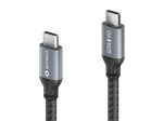 Sonero USB-C auf USB-C Ladekabel - USB 2.0, 60W PD - grau/schwarz - 2,00m