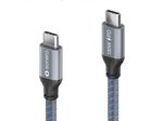 Sonero USB-C auf USB-C Ladekabel - USB 2.0, 100W PD - grau/blau - 1,00m