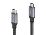 Sonero USB-C auf USB-C Kabel - 3.2 Gen 1, 5Gbps, 60W PD, DP Alt Mode - grau/schwarz - 0,50m