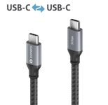 Sonero USB-C auf USB-C Kabel - 3.2 Gen 1, 5Gbps, 60W PD, DP Alt Mode - grau/schwarz - 1,00m