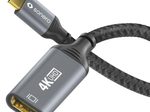 Sonero USB-C auf DisplayPort Adapter - 4K60, 21,6Gbps - grau/schwarz - 0,10m