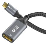 Sonero USB-C auf DisplayPort Adapter - 4K60, 21,6Gbps - grau/schwarz - 0,10m