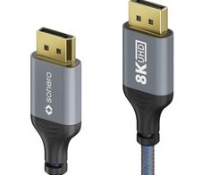 Sonero DisplayPort auf DisplayPort Kabel - 8K60 - grau/blau - 1,00m