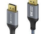 Sonero DisplayPort auf DisplayPort Kabel - 8K60 - grau/blau - 3,00m