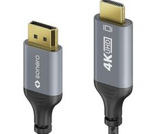 Sonero DisplayPort auf HDMI Kabel - 4K60 - grau/schwarz - 1,00m