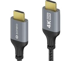 Sonero HDMI auf HDMI Kabel - 4K60 - grau/schwarz - 2,00m