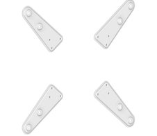 PureMounts Universeller VESA Vergrößerer 200x200 bis 400x400 4tlg. weiß