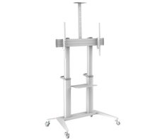 PureMounts Premium TV Cart - Single Display bis 120", weiß