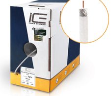 ICE Cable RG-6/HDTV Serial Digital, transluzent weiß, 1000ft / 305m