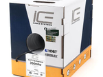 ICE Cable - Cat.5e Kabel, 350MHz, UTP, 24AWG, SBC, HDBaseT, 305m Pulloutbox, Farbe: grau